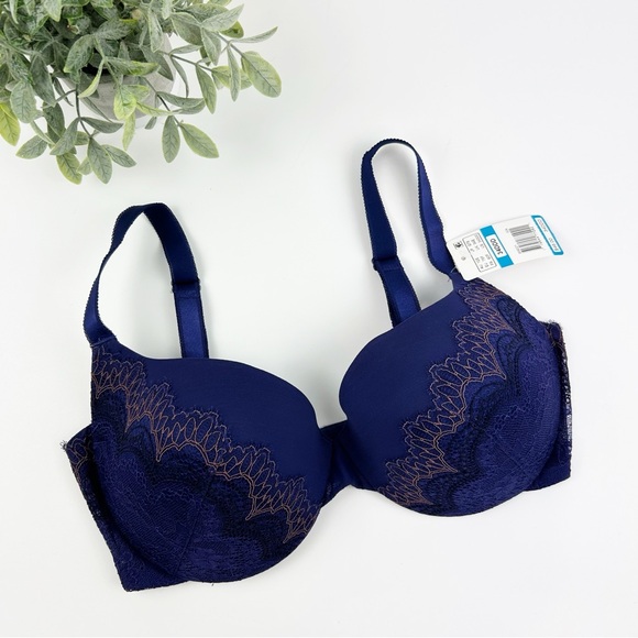 b.tempt'd Wink Worthy Push Up Bra 958221 in Navy Blue Size 34DDD - Picture 1 of 5
